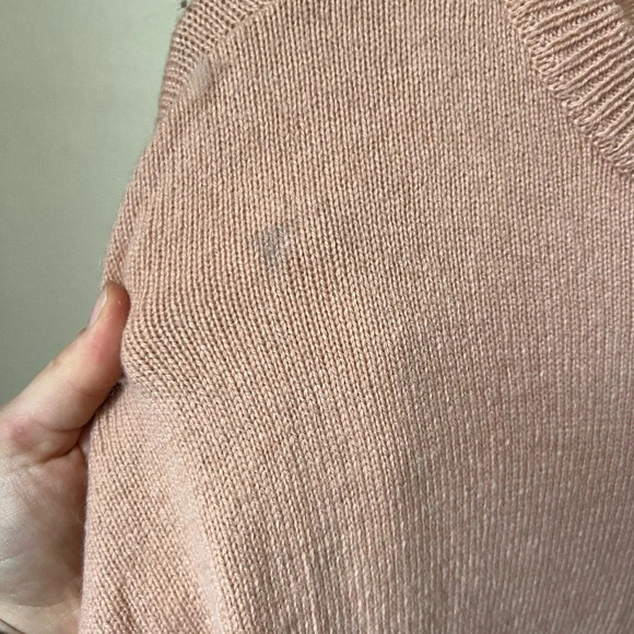 Cinq a Sept - Peach Bell Sleeve Sweater w/ Peplum Hem Size XS - Picture 5 of 5